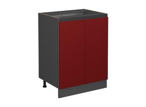 4066731397327 - Küchenunterschrank R-Line Rot 60 cm  ap Eiche Vicco