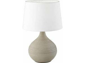 4017807346244 - Lighting - Reality Leuchten Tischleuchte Martin cappuccino mit Schnurschalter Tischleuchte