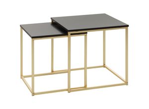 4250950284869 - Finebuy - Satztisch chur Beistelltisch mdf   Metall Couchtisch Set aus 2 Tischen Kleiner Wohnzimmertisch Metalltisch mit Holzplatte Ablagetisch