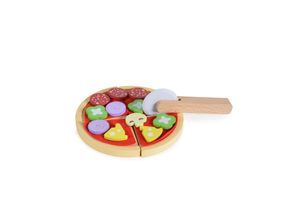 3800146223090 - Kinder Pizza-Spielset 4221 Holz Pizzaschneider Pizzastücke mit Klett rot