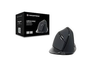 4015867226957 - Conceptronic LORCAN03B ERGO - vertical mouse - Bluetooth 52 - black - Vertical mouse (Schwarz)