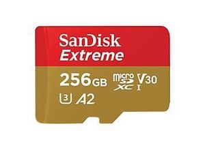 0619659188498 - SanDisk Extreme - Flash-Speicherkarte - 256 GB - A2   Video Class V30   UHS-I U3   Class10 - microSDXC UHS-I