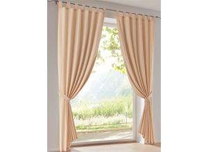 4016478107253 - Vorhang HEINE HOME Gardinen Gr 245 cm Schlaufenaufhängung Schlaufen 110 cm weiß (beige offwhite)