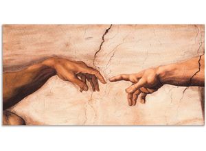 4057738422501 - Wandbild ARTLAND Hände Bilder Gr B H 150 cm x 75 cm Alu-Dibond-Druck Religion 1 St beige (naturfarben) Bild Metallbild Metallbilder Bilder als Alubild Leinwandbild Wandaufkleber oder Poster in versch Größen