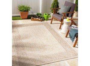 0889292380256 - Surya - Teppich Outdoor Indoor Terrasse Balkon Modernes Skandi Design Jute Effekt Braun und Beige 200 x 275 cm