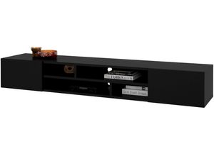 4068223037209 - Lowboard INOSIGN Coby Sideboards Gr B H T 208 cm x 325 cm x 45 cm schwarz (schwarz leicht glänzend) Breite 208 cm 4068223037209 - Lowboard INOSIGN Coby Sideboards Gr B H T 208 cm x 325 cm x 45 cm schwarz (schwarz leicht glänzend) Breite 208 cm