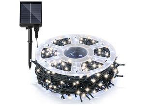 9311835563969 - 100M 100 led Solar Lichterkette IP44 8 Modi Innen Außen WeihnachtenParty Garten Hochzeit Wasserdicht Beleuchtung Deko Kaltweiß - Swanew