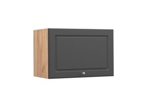 4066731130931 - Hängeschrank Küchenschrank Küchenmöbel Fame-Line Eiche Anthrazit-Gold Landhaus 60 cm Küche Einbauküche Hängeschrank Klapptür Dunstabzugshaube Küchenzeile