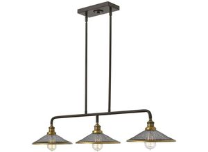 5024005290711 - Hinkley hk-rigby-isle-kz Hängeleuchte Rigby 3xE27 60W Stahlgeflecht Bronze Messing H404-1015cm L254cm B1016cm dimmbar höhenverstellbar