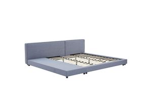 4058166293411 - HOME DELUXE Bett mit Ablage GALAXIS – 180 x 200 cm Grau mit Matratze H3 H4