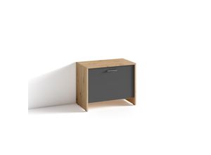 4251942205534 - Schuhbank BYLIVING BEN Sitzbänke Gr B H T 60 cm x 48 cm x 35 cm 1 Klappe grau (melamin artisan eiche anthrazit melamin eiche) Schuhbänke und Schuhtruhen Breite 60 cm 4251942205534 - Schuhbank BYLIVING BEN Sitzbänke Gr B H T 60 cm x 48 cm x 35 cm 1 Klappe grau (melamin artisan eiche anthrazit melamin eiche) Schuhbänke und Schuhtruhen Breite 60 cm