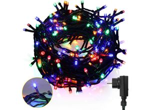 9441001382473 - Vingo - 20M led Lichterkette Beleuchtung 8 Lichtmodi Wasserdicht Innen Außen Weihnachten Hochzeit Party Garten Deko 200LEDs Bunt