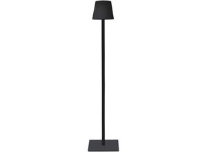 4069055001765 - Spetebo - led Akku Metall Stehlampe schwarz usb aufladbar - 123 x 16 cm - Wohnzimmer Standleuchte dimmbar mit Touch Steuerung kabellos - Deko Leuchte