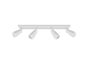 4255596689184 - Licht-erlebnisse - Deckenstrahler Aluminium verstellbar Weiß GU10 4-flammig länglich Spot Lampe Decke - Weiß