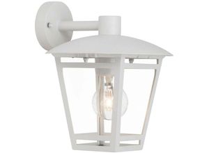 4004353228575 - BRILLIANT Lampe Riley Außenwandleuchte hängend weiß 1x A60 E27 40W geeignet für Normallampen (nicht enthalten) IP-Schutzart 44 - spritzwassergeschützt