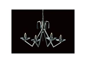 5056013659051 - Impex Lighting - Impex Nice Geometrischer Halogen-Chrom-Kronleuchter mit 4 Armen