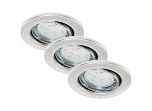 4002707310747 - Led Einbauleuchte Fit Move 3er Set alu ø 85 cm GU10 3W warmweiß Einbauleuchte - Di-ka