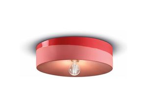 4255596709226 - Licht-erlebnisse - Deckenleuchte Keramik rund d 40 cm Koralle E27 Retro Design Keramiklampe