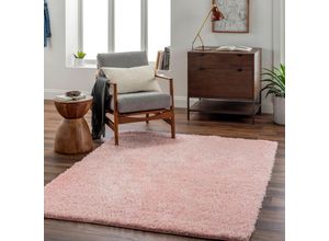 0889292534178 - Surya - Teppich Hochflor Wohnzimmer Soft Weich Shaggy Einfarbig Hellrosa 200 x 275 cm