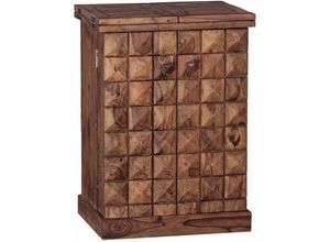 4250950252127 - Finebuy - Hausbar lucca Massivholz 65x91x50 cm Weinbar ausklappbar Kleine Bar modern Barschrank mit Türen Spirituosenschrank mit Aufbewahrung für