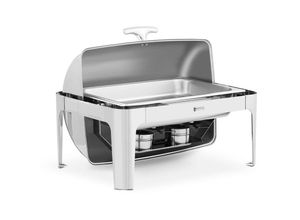 4062859058287 - Royal Catering - Chafing Dish Warmhaltebehälter Rechaud gn 1 1 85 l 2 Brennstoffzellen Rolltop