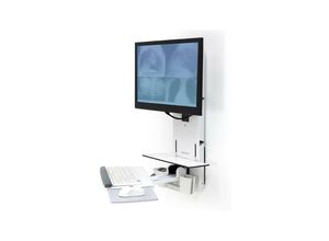 0698833039047 - StyleView Vertical Lift Patient Room - Monitor- Tastatur-Montagekit (vertikal) - Sitz-Steh - geeignet für Wandmontage - bis zu 61 cm (bis zu 24 Zoll) - weiß