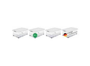 4251888511829 - Novaliv - 4x Aufbewahrungsbox 4x Aufbewahrungsbox 4x Deckel 16x Rollen - Transparent