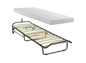 0784196610495 - Veriaffariit - Klappbares Kinderbett mit Matratze 80X190 cm für Nachttisch - retepiegh