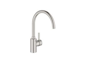 4005176466953 - Eurosmart Cosmopolitan Einhand-Spültischbatterie dn 15 hoher Auslauf Auslauf mit Mousseur Farbe Supersteel - 32843DC2 - Grohe