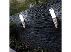 9007371526369 - Lighting - 2er Set Außen Wandlampe Bewegungsmelder Wandleuchte Fassadenlampe Edelstahl Fackel Haustür Hauswand Beleuchtung 76x41x20cm 9007371526369 - Lighting - 2er Set Außen Wandlampe Bewegungsmelder Wandleuchte Fassadenlampe Edelstahl Fackel Haustür Hauswand Beleuchtung 76x41x20cm
