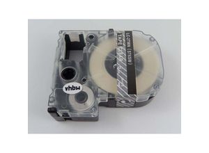 4065705333422 - Schriftband-Kassette Ersatz für Epson LC-2TWN für Etiketten-Drucker 6mm Weiß auf Transparent - Vhbw