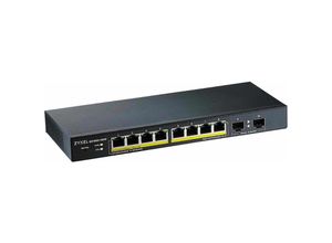 4718937621200 - GS1900-10HP - Switch - Smart - 8 x 10 100 1000 (PoE+) + 2 x Gigabit SFP - Desktop wandmontierbar - PoE+ (77 W)