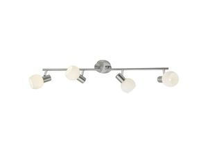 4004353164385 - Lampe Tiara Spotrohr 4flg eisen weiß 4x D45 E14 40W geeignet für Tropfenlampen (nicht enthalten) Arme drehbar   Köpfe schwenkbar - weiß - Brilliant