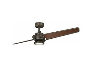 4251756396855 - Licht-erlebnisse - Ventilator mit Beleuchtung Fernbedienung led dimmbar 142 cm Sommer Winter Betrieb in Bronze - ölgebürstetes Bronze