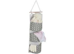 4052025976903 - Hängeorganizer 3 Fächer Baumwolle HxB 74x20 cm Hängetasche Bad Flur Büro Hängeaufbewahrung creme grau - Relaxdays 4052025976903 - Hängeorganizer 3 Fächer Baumwolle HxB 74x20 cm Hängetasche Bad Flur Büro Hängeaufbewahrung creme grau - Relaxdays