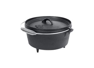 4250373204628 - Mm_unverified_brand - Dutch Oven Feuertopf Set El Fuego Gusseisen Topf Schmortopf bbq Grillen Bräter 550 Liter