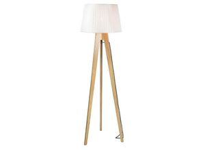 5213006841712 - Larissa Lighting - Kozani Tripod Stehlampe 1 Lampenschirm aus hellem Holz