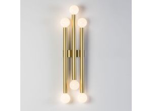 8435763152383 - Fijalo - Stehlampe 45x27x126 Glas   Goldmetallbeleuchtung   Tragen Sie alle Stile auf um dem Zuhause eine Note zu verleihen