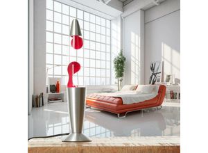 4054755975263 - Licht-erlebnisse - timmy Lavalampe Rot Transparent H36cm klein - Rot Klar Silber