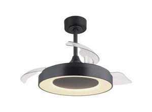 9007371527816 - - Deckenlampe Wohnzimmerleuchte Deckenventilator Schlafzimmerlampe Raumkühler Metall Kunststoff grau dimmbar Fernbedienung rgb Farbwechsel