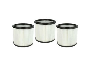 4251476782372 - Vhbw - 3x Faltenfilter kompatibel mit Aqua Vac 8203 p 8204 b 8202 b 8204 8224 b 8500 8203 b 850 Staubsauger - Filter Patronenfilter weiß