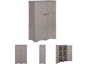 8721032119516 - Homemiyn - The Living Store Kunststoffschrank 79x43x125 cm Holzdesign Grau - Aufbewahrungsschränke & Schließfächer - Grau 8721032119516 - Homemiyn - The Living Store Kunststoffschrank 79x43x125 cm Holzdesign Grau - Aufbewahrungsschränke & Schließfächer - Grau