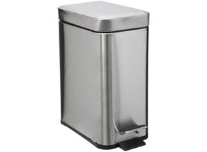 3560238324516 - 5five - rechteckiger mülleimer soft close inox 5l - Edelstahl