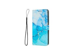 4066914393979 - Hülle für Apple iPhone 15 Pro Handy Schutz Case Cover Klapp Tasche Marmor Etuis