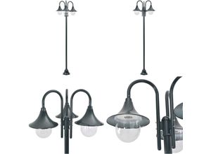 8721115701515 - Vidaxl - Garten-Pollerleuchte E27 220 cm Aluminium 3-Laterne Dunkelgrün - Gartenleuchte - Gartenleuchten - Home & Living - Grün 8721115701515 - Vidaxl - Garten-Pollerleuchte E27 220 cm Aluminium 3-Laterne Dunkelgrün - Gartenleuchte - Gartenleuchten - Home & Living - Grün