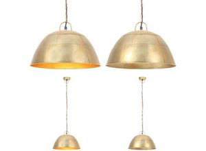 8721115708071 - Vidaxl - Hängelampe Vintage Industriestil 25 w Messing Rund 41 cm E27 - Deckenleuchte - Deckenleuchten - Home & Living - Gold