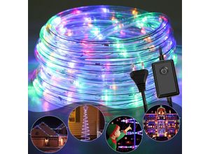 0726505727692 - Led Lichterschlauch Lichterschläuche Party Lichtleiste Lichtschlauch IP44 Lichterkette bunt-10m - bunt - Swanew