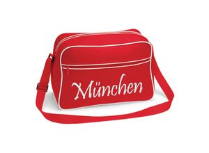 4068859161590 - multifanshop Retrotasche - München rot - Schriftzug - Druck weiß - Tasche 4068859161590 - multifanshop Retrotasche - München rot - Schriftzug - Druck weiß - Tasche