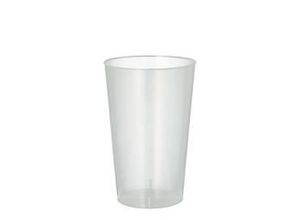 4002911161470 - Trinkbecher Papstar Mehrweg 03 l Ø 78 x H 118 mm mit Füllstrich unzerbrechlich spülmaschinengeeignet recycelbar PP transluzent 25 Stück