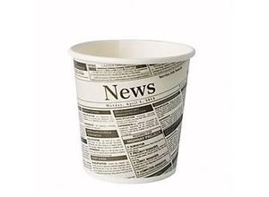 4002911868089 - Snackbecher Newsprint rund Volumen 470 ml stapelbar mikrowellengeeignet Ø 99 x H 99 mm FSC®-Pappe grau-schwarz 50 Stück 4002911868089 - Snackbecher Newsprint rund Volumen 470 ml stapelbar mikrowellengeeignet Ø 99 x H 99 mm FSC®-Pappe grau-schwarz 50 Stück